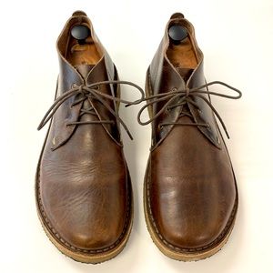 Astorflex Brown Leather Chukka Boots: Size 10.